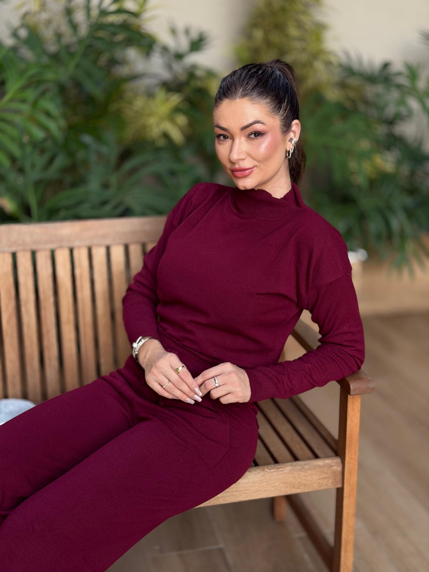 CONJUNTO TRICOT MODAL TÂNIA ELEGANCE