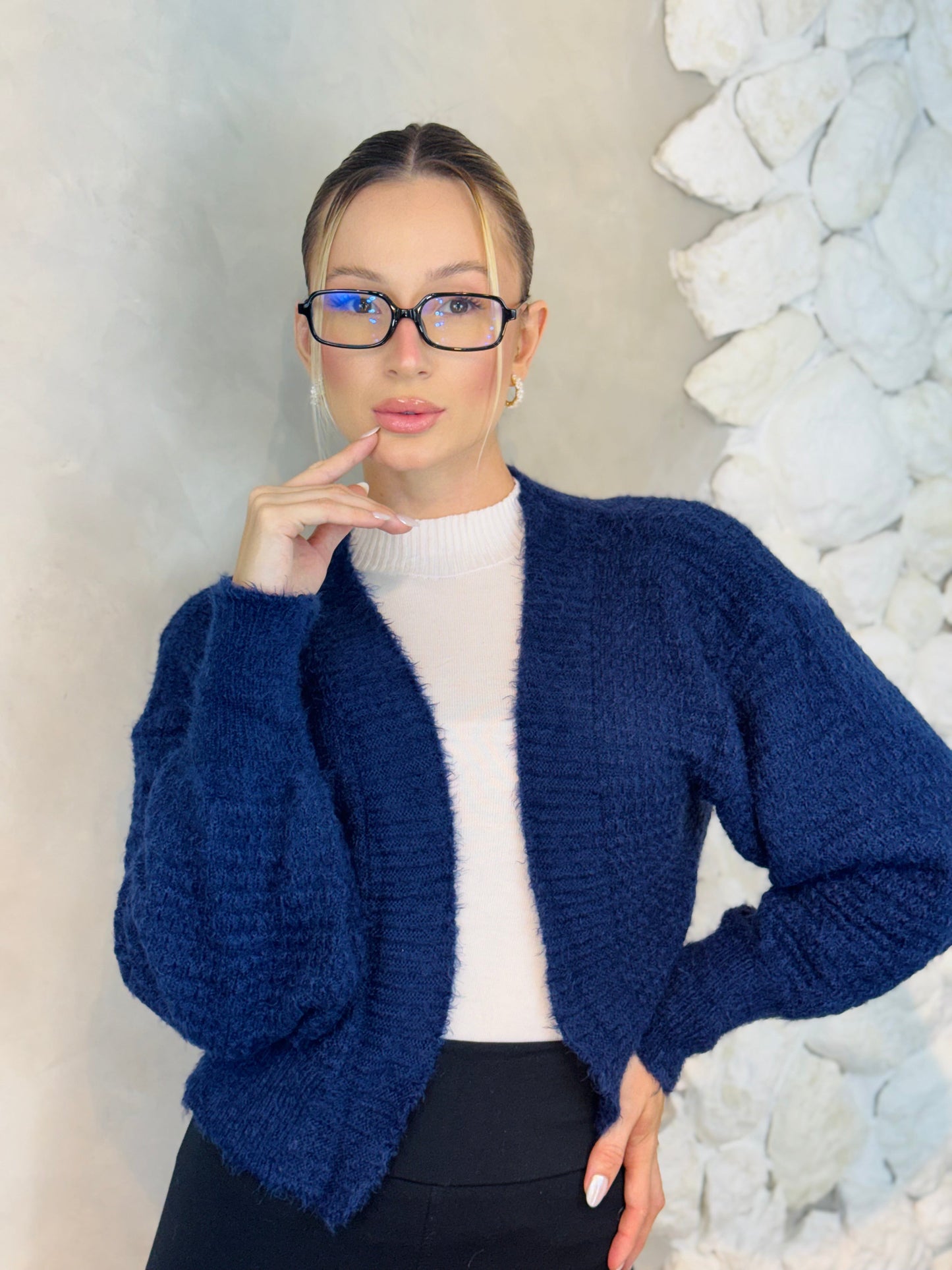 CASAQUETO TRICOT ANGORA