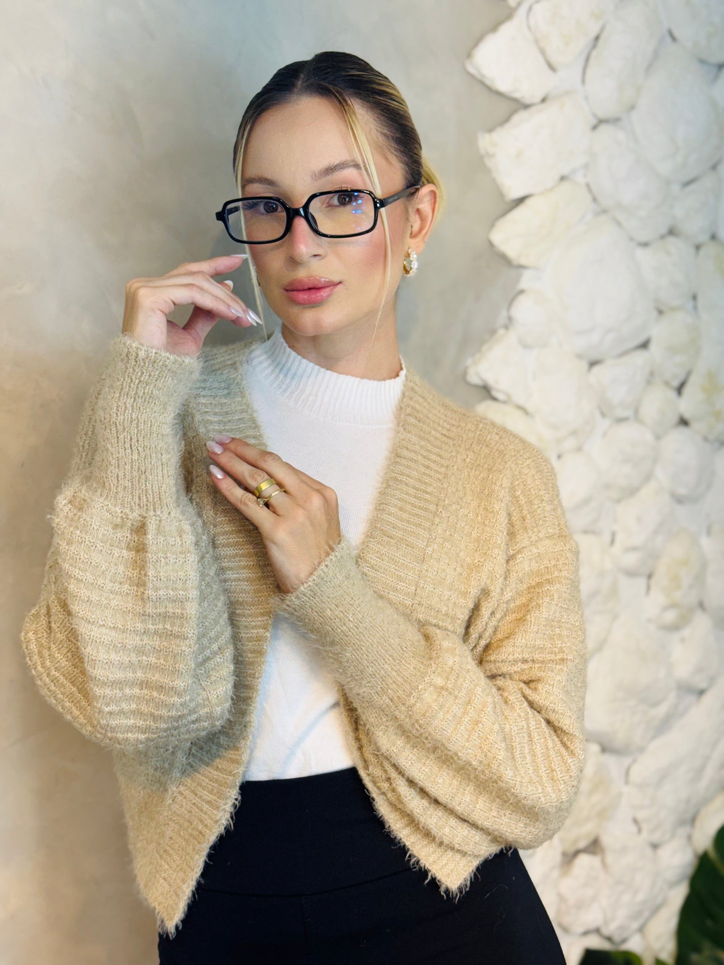 CASAQUETO TRICOT ANGORA