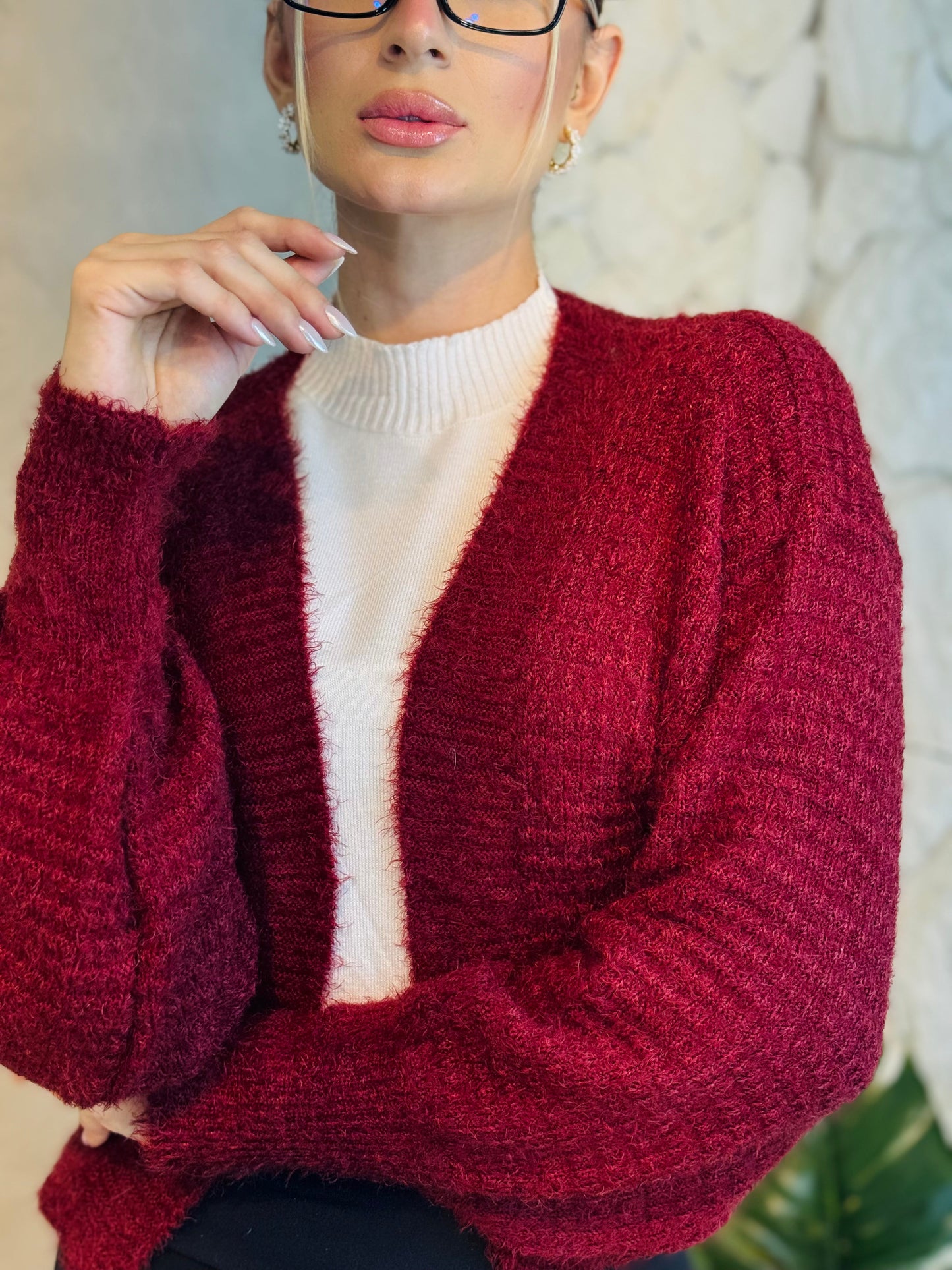 CASAQUETO TRICOT ANGORA