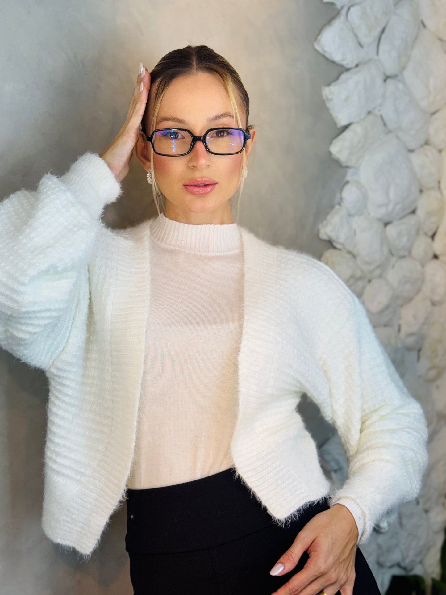 CASAQUETO TRICOT ANGORA