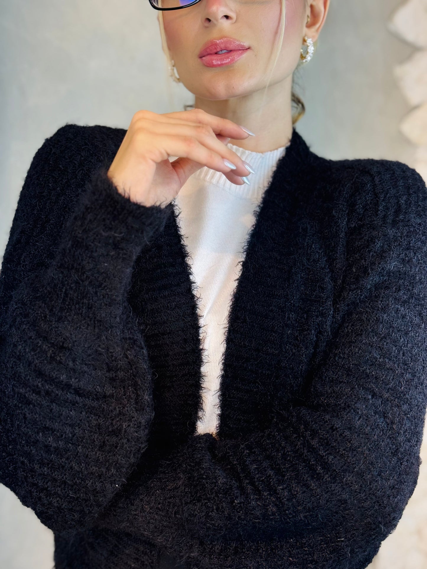CASAQUETO TRICOT ANGORA