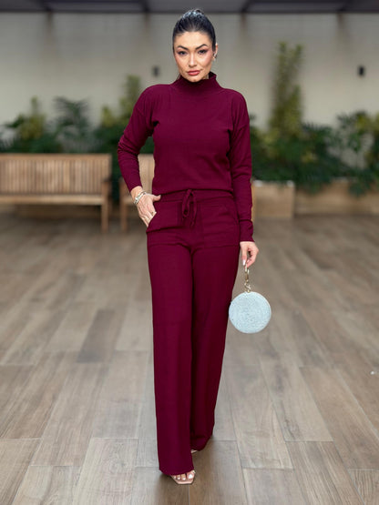 CONJUNTO  TRICOT MODAL TÂNIA ELEGANCE