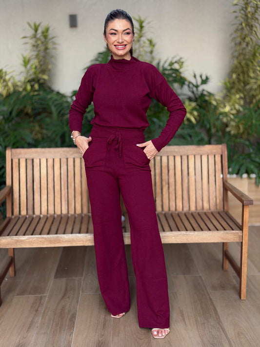 CONJUNTO  TRICOT MODAL TÂNIA ELEGANCE